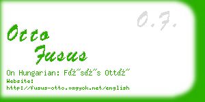 otto fusus business card